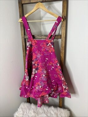 Free People Fuchsia Floral Mini Dress Size M